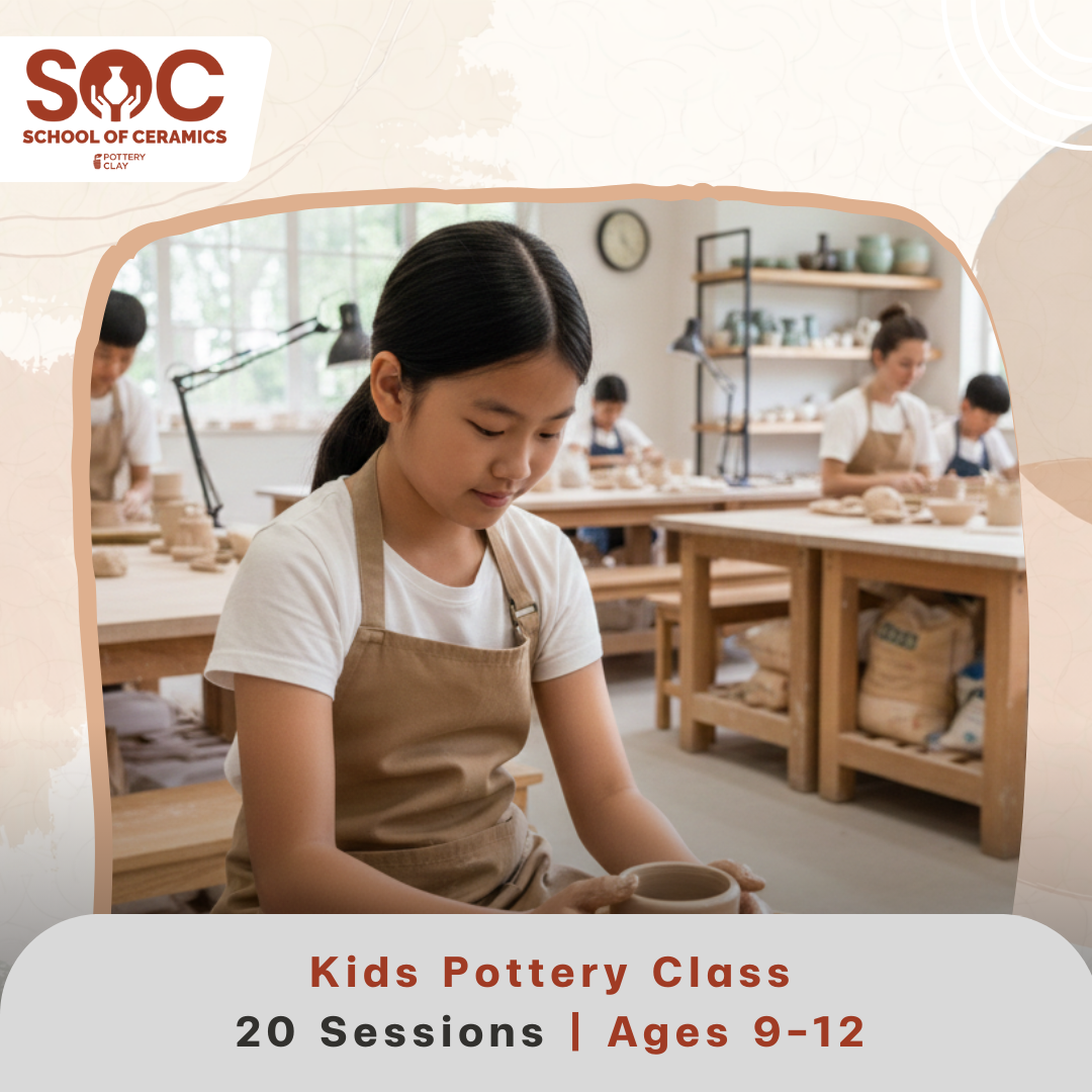 Buffet For Kids: A pottery course for children aged 9-12 years, with an all-inclusive fee for 20 sessions.
