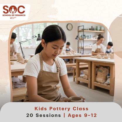 Buffet For Kids: A pottery course for children aged 9-12 years, with an all-inclusive fee for 20 sessions.