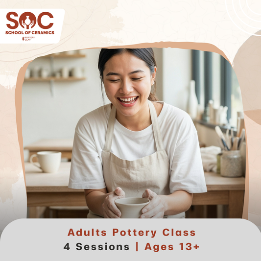 Buffet For Adult: All-inclusive pottery course for adults, 4 sessions.
